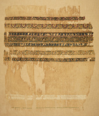 Turban or shawl end with tiraz and gold