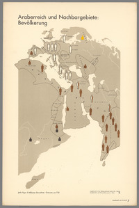 Araberreich und Nachbargebiete: Bevölkerung. (Arab empire and neighboring areas: population).