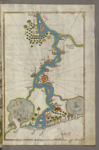 fol. 304b The Nile River from its estuary south